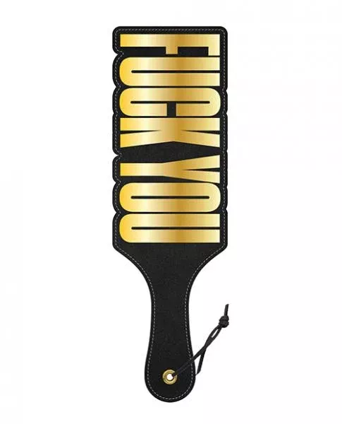 wood-rocket-fuck-you-paddle-black-gold Wood Rocket Fuck You Paddle - Black/Gold