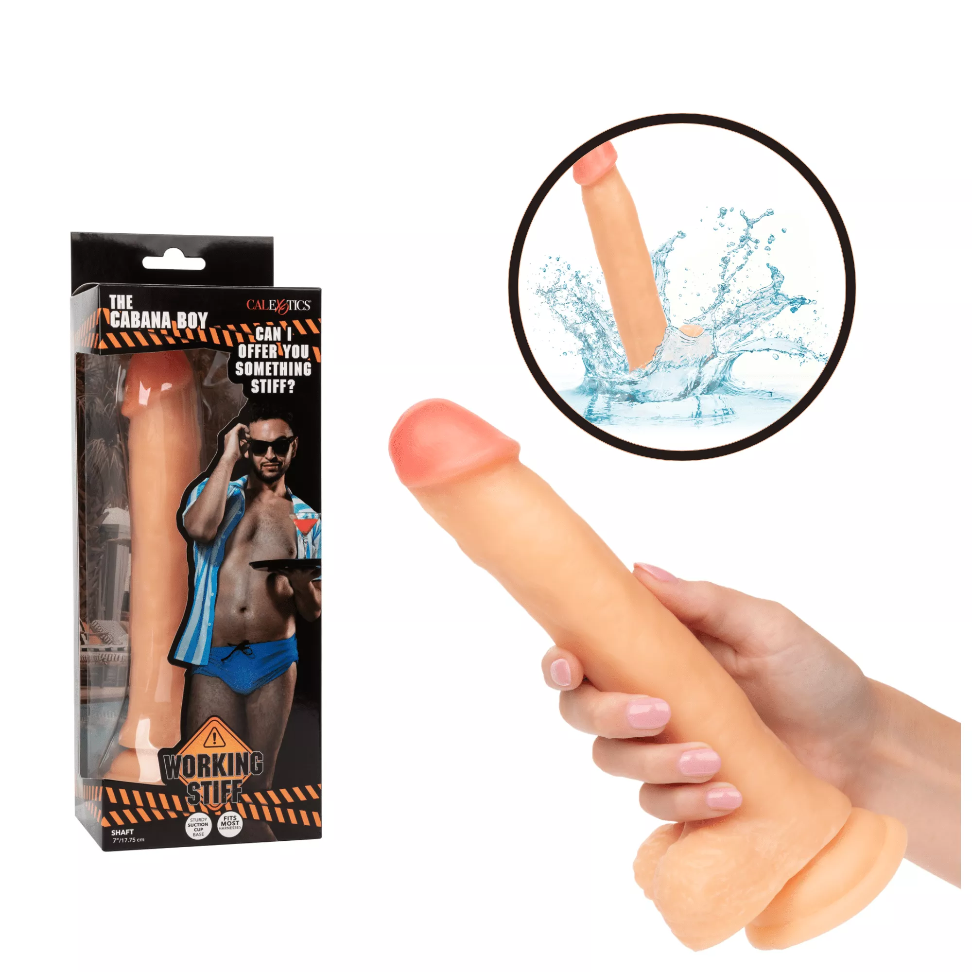working-stiff-cabana-boy-strap-on-compatible-realistic-suction-cup-dildo Working Stiff The Cabana Boy Strap-on Compatible Realistic Suction Cup Dildo