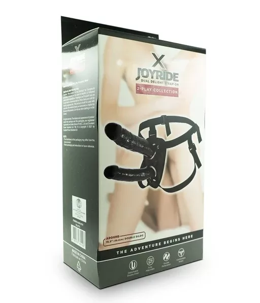 x-joyride-15-5-pvc-u-shaped-dildo-dual-slight-strap-on X JOYRIDE 15.5" PVC U-SHAPED DILDO DUAL SLIGHT STRAP-ON