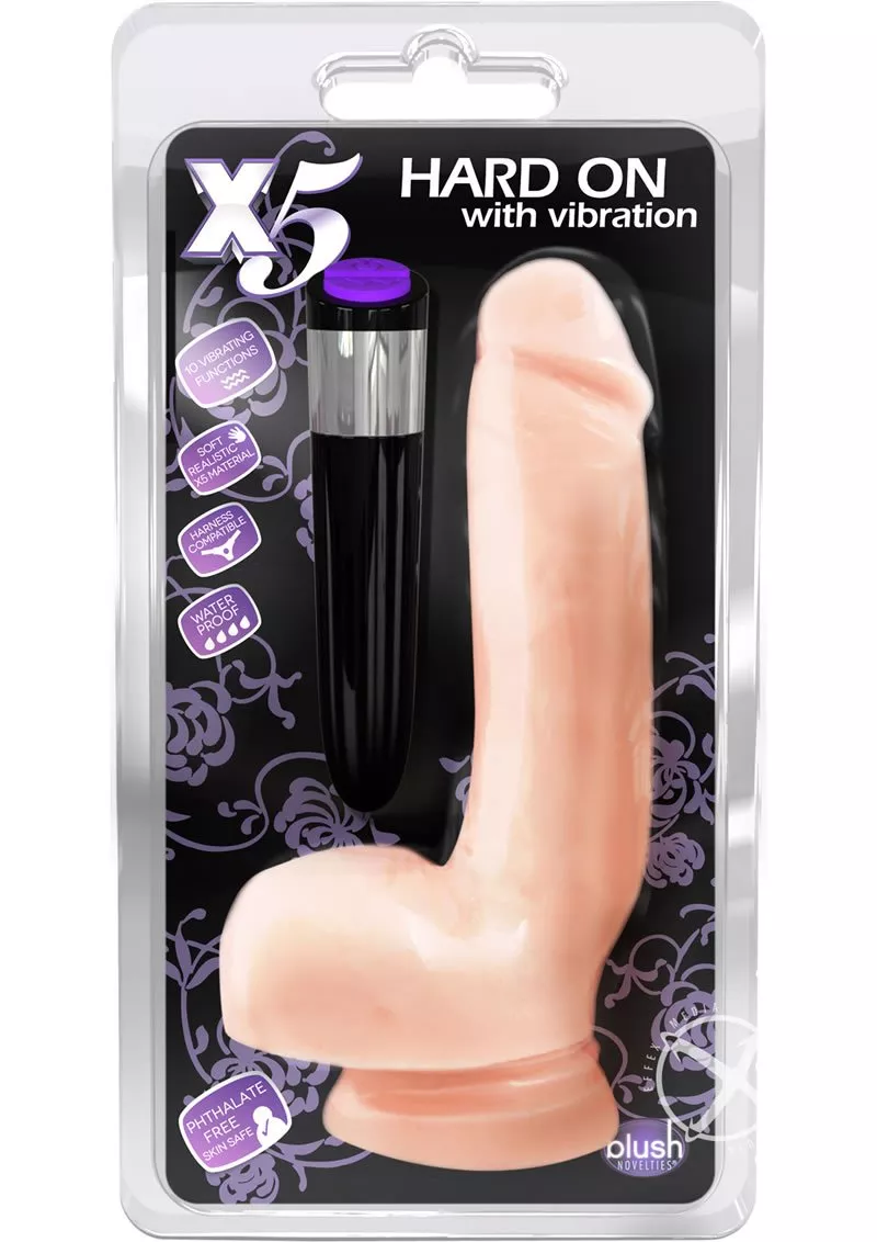 x5-hard-on-vibration-realistic-suction-cup-dildo-flesh-6-inch X5 Hard On Vibration Realistic Suction Cup Dildo Flesh 6 Inch