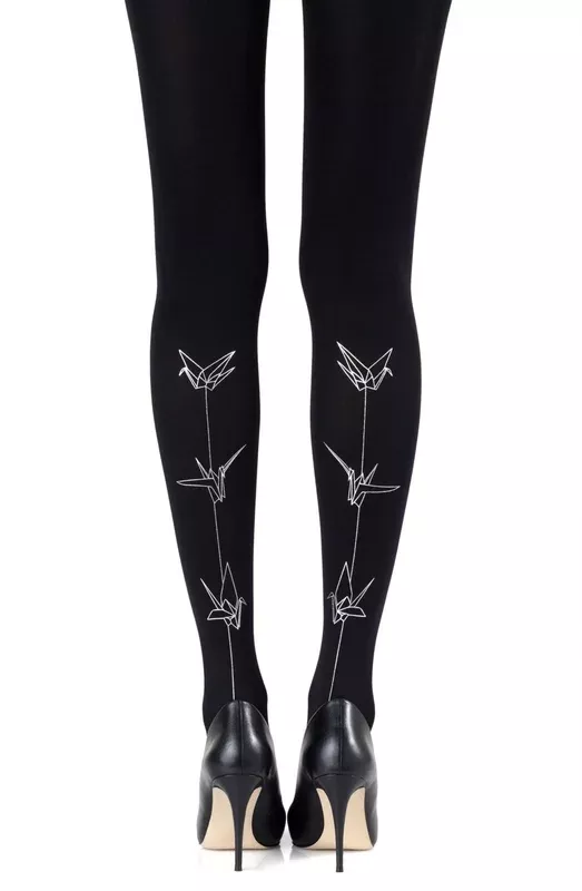 zohara-paper-planes-silver-print-tights Zohara “Paper Planes” Silver Print Tights