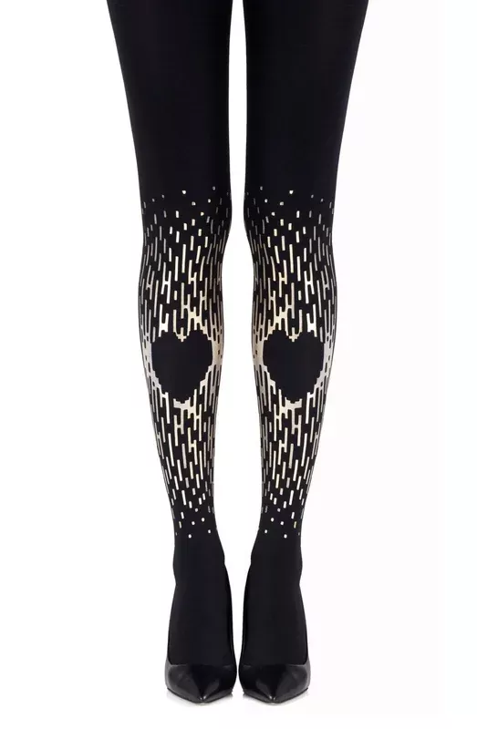 zohara-spread-love-gold-print-tights Zohara “Spread The Love” Gold Print Tights