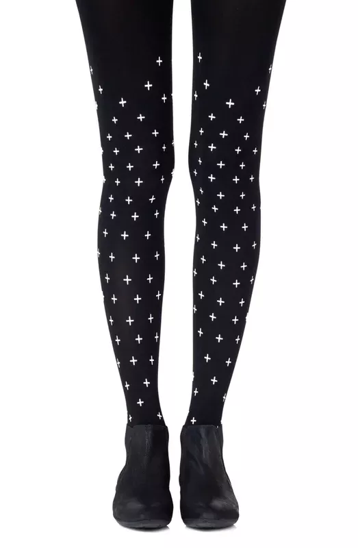 zohara-you-me-love-black-tights Zohara “You + Me = Love” Black Tights